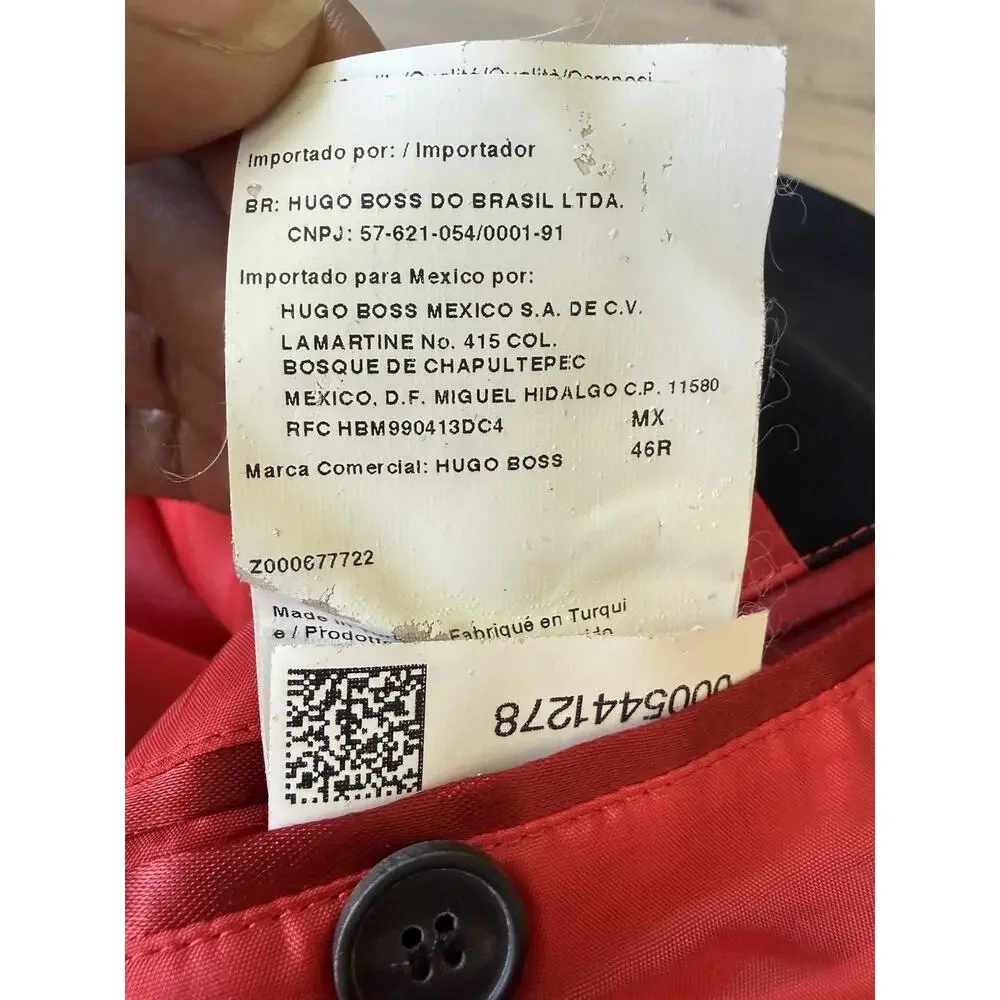 Hugo Boss 3 Button 2 Peice Wool Suit 46R Pants 38x34 Black